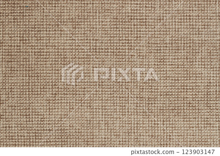 Vintage background of canvas, jute or burlap. Detailed woven fabric texture with beige and brown threads. Natural rustic background for textile design and eco friendly concepts 123903147
