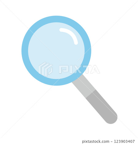 簡單簡約的放大鏡向量插圖 123903407
