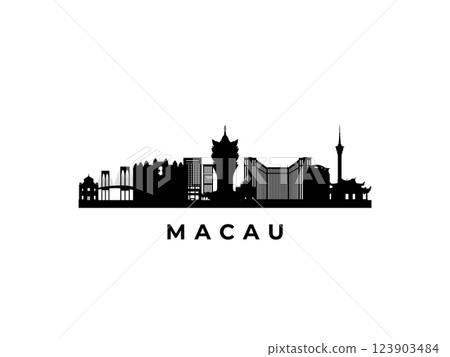 Vector Macau skyline. Vector Macau skyline. 123903484