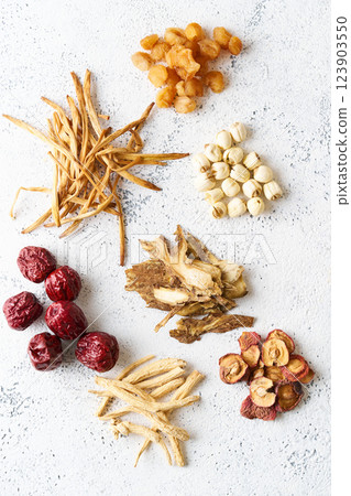 Various Chinese herbal medicine ingredients Various Chinese herbal medicine ingredients 123903550