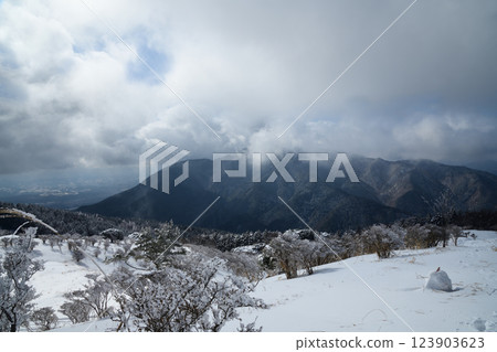 從大和縣葛城山眺望金剛山 [奈良縣御所市] 123903623