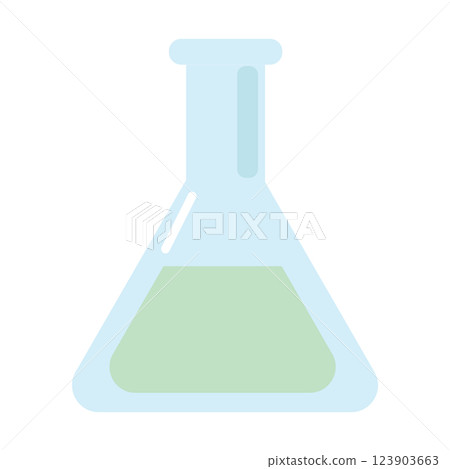 簡單平底燒瓶的向量插圖 123903663