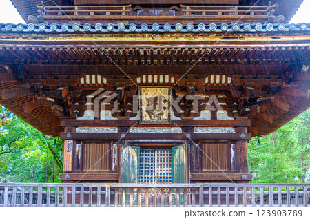 京都仁和寺的五重塔 123903789