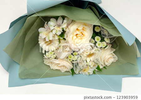 Bouquet of beautiful flowers on white background Bouquet of beautiful flowers on white background 123903959