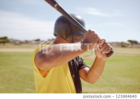 Baseball, training and baseball player hold bat for fitness workout holding bat on field outdoor. Athlete batter man, professional sports and pitch for health and wellness exercise for softball game Baseball, training and baseball player hold bat for fitness workout holding bat on field outdoor. Athlete batter man, professional sports and pitch for health and wellness exercise for softball game 123904640