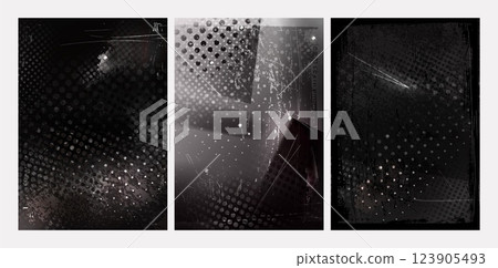 Black and white punk grunge textures 123905493