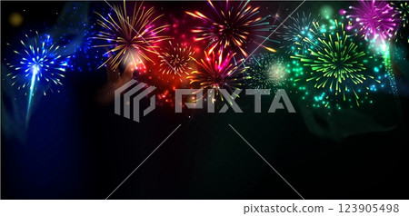 Firework and firecracker effects Firework and firecracker effects 123905498