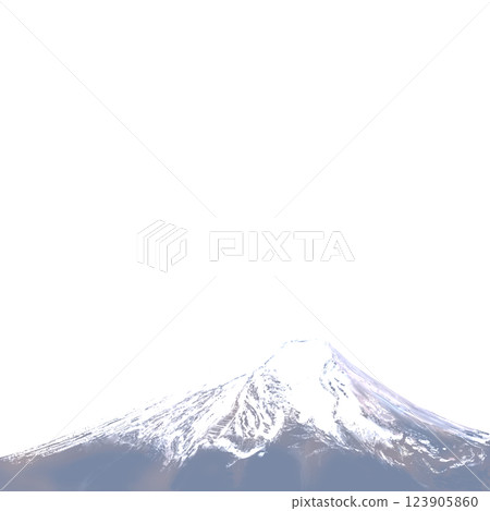 春天的富士山，沒有背景 123905860