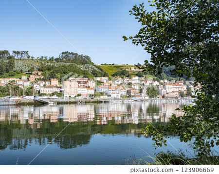 San Esteban de Pravia in Asturias in Spain San Esteban de Pravia in Asturias in Spain 123906669