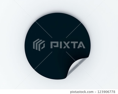 Customizable round sticker with a glossy finish for creative projects and branding solutions Customizable round sticker with a glossy finish for creative projects and branding solutions 123906778