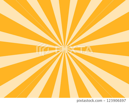 Orange concentrated lines background material 123906897