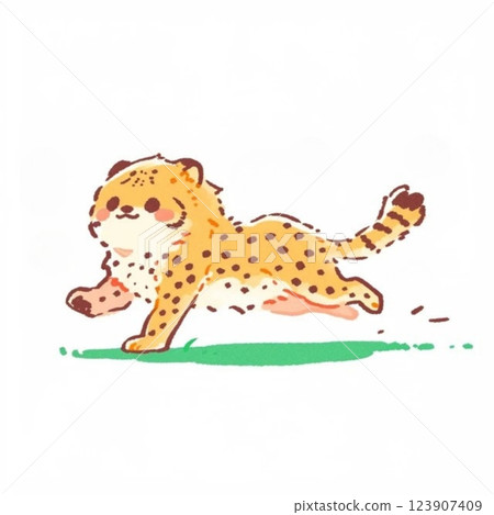 變形,奔跑的獵豹,插圖,圖標,素材,動物 變形,奔跑的獵豹,插圖,圖標,素材,動物 123907409