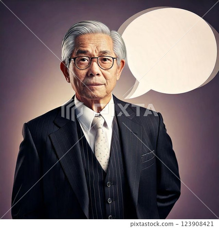 Senior men wearing a suit 123908421