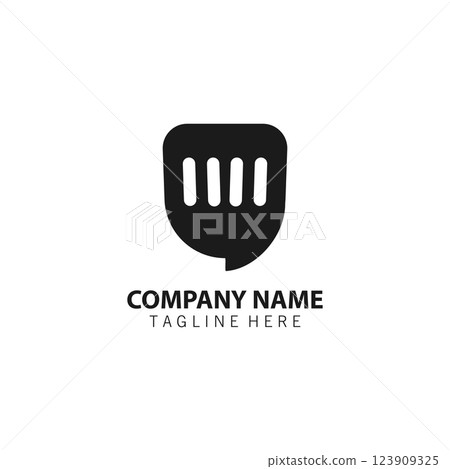 talk spatula logo design vector 123909325