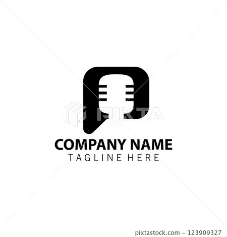 talk podcast logo design vector talk podcast logo design vector 123909327