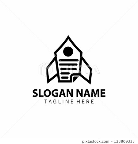 rocket file Logo design vector 123909333
