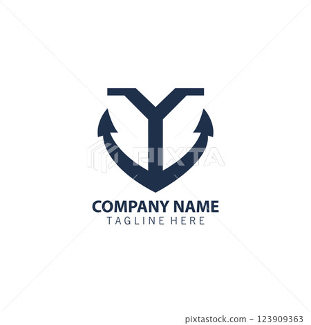 letter Y marine logo design vector letter Y marine logo design vector 123909363