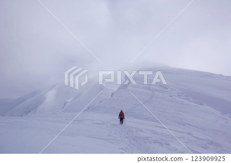 嚴冬的嵐山/二月的雪山登山 嚴冬的嵐山/二月的雪山登山 123909925
