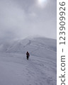 Mt. Arashima in midwinter/climbing snowy mountains in February 123909926