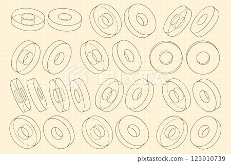 Mechanical engineering drawings on sepia background. Cutter, assembly tool with replaceable multi-faceted plate. Technical Design. Cover. Blueprint. Vector illustration. Mechanical engineering drawings on sepia background. Cutter, assembly tool with replaceable multi-faceted plate. Technical Design. Cover. Blueprint. Vector illustration. 123910739