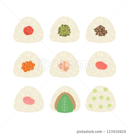 飯糰種類插圖集 123910828