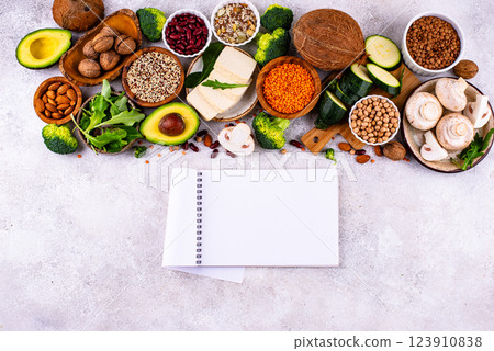 Vegan keto products. Ketogenic plant-based food 123910838