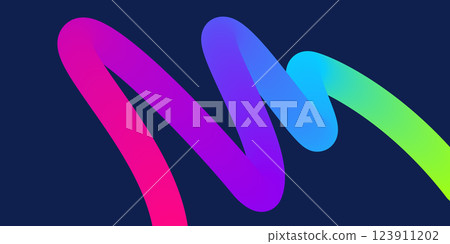 Template with colorful gradient squiggles shapes. Template with colorful gradient squiggles shapes. 123911202