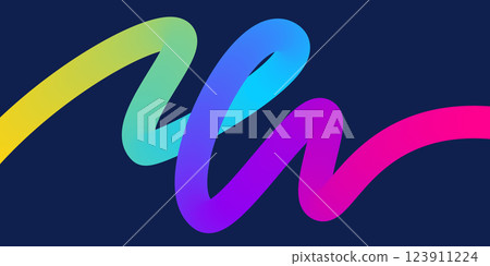 Template with colorful gradient squiggles shapes. Template with colorful gradient squiggles shapes. 123911224