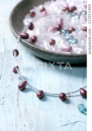 Handmade jewelry making Handmade jewelry making 123911404