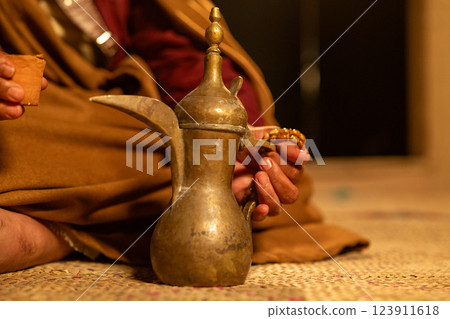 Traditional Bedouin Hospitality in Saudi Arabia. Traditional Bedouin Hospitality in Saudi Arabia. 123911618