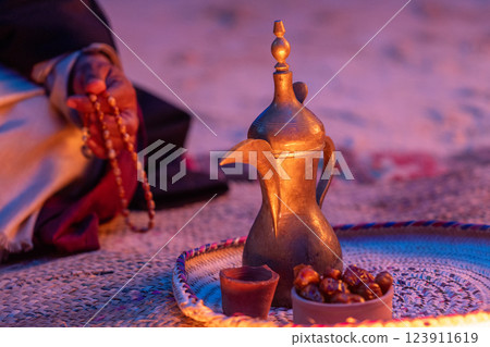 Traditional Bedouin Hospitality in Saudi Arabia. Traditional Bedouin Hospitality in Saudi Arabia. 123911619