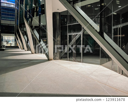 Modern Architectural Brilliance at KAFD. Night. 123911678