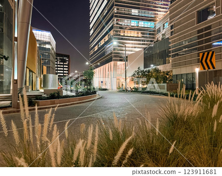 Modern Architectural Brilliance at KAFD. Night. 123911681