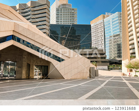 Modern Geometric Architecture at King Abdullah Financial District 123911688