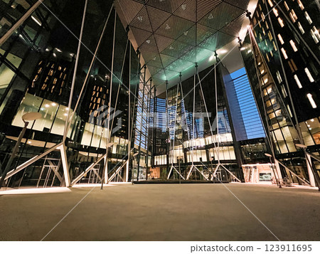 Modern Architectural Brilliance at KAFD. Night. 123911695