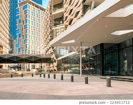 Modern Geometric Architecture at King Abdullah Financial District 123911712