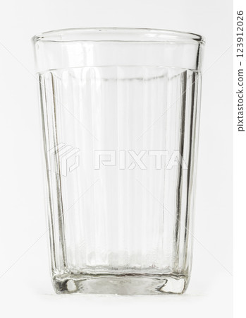 Empty thick glass tumbler 123912026