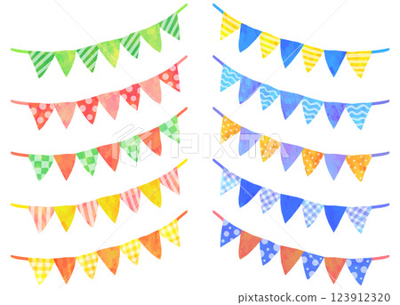 圖案花圈插畫集向量素材 123912320