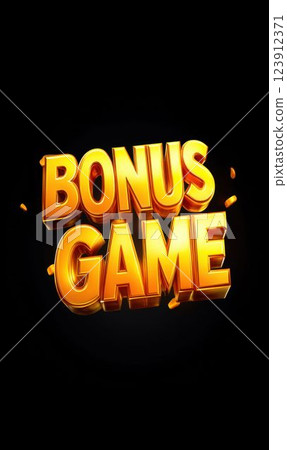 Bonus Game Text with Sparkling Gold Effect and Vibrant Colors Bonus Game Text with Sparkling Gold Effect and Vibrant Colors 123912371