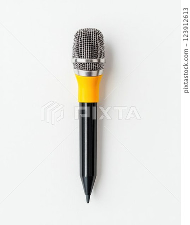 Creative Hybrid of Pencil and Microphone Creative Hybrid of Pencil and Microphone 123912613