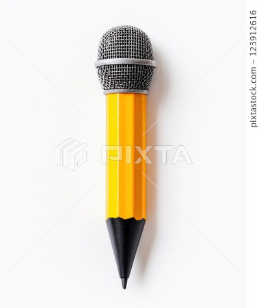 Creative Hybrid of Pencil and Microphone Creative Hybrid of Pencil and Microphone 123912616