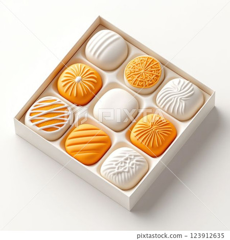 Elegant Box of Assorted Decorative Sweets 123912635