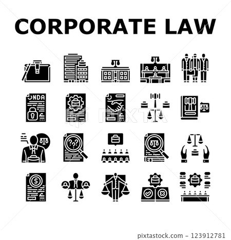 corporate law compliance icons set vector corporate law compliance icons set vector 123912781