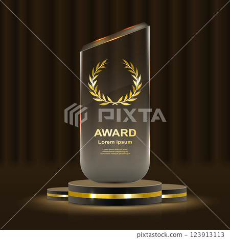 Stunning gold decor elements include shimmering laurel wreaths, sparkling ribbons, and iconic podium highlights 123913113