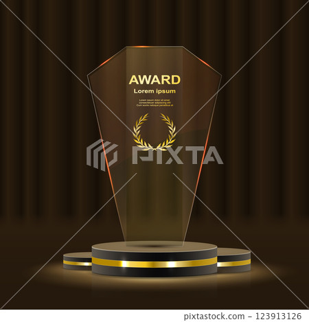 Stunning gold decor elements include shimmering laurel wreaths, sparkling ribbons, and iconic podium highlights Stunning gold decor elements include shimmering laurel wreaths, sparkling ribbons, and iconic podium highlights 123913126