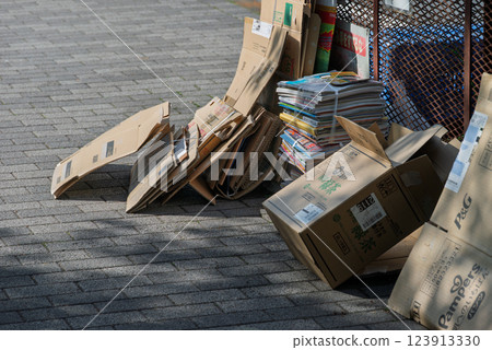 Garbage collection site Paper collection day 123913330