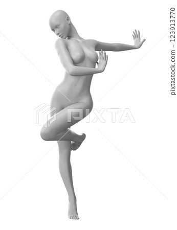 3D Female mannequin ballet dancer 123913770