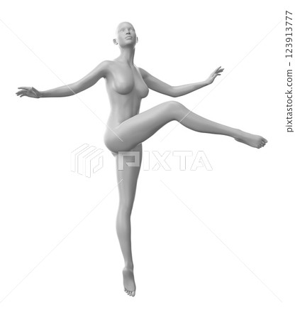 3D Female mannequin ballet dancer 123913777