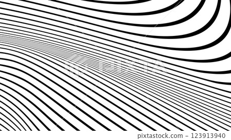 Black and white wavy line pattern. Vector illustration Black and white wavy line pattern. Vector illustration 123913940