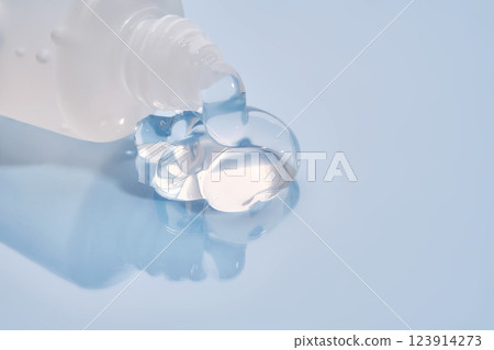 The texture of the cosmetic gel in the tube. 123914273